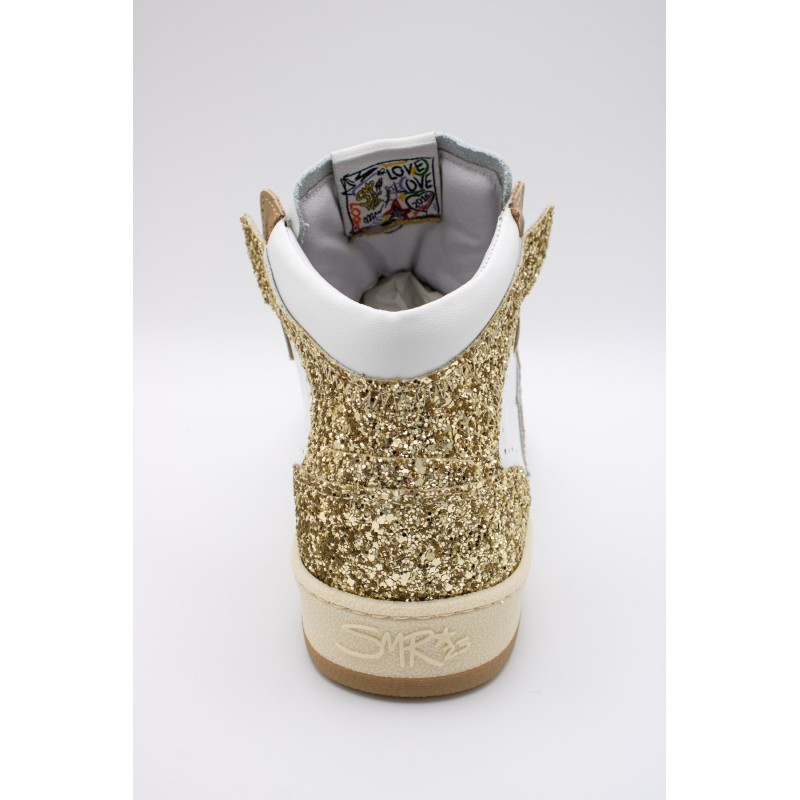 Baskets montantes SMR23 Robin B663 doré femme