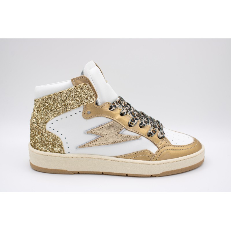 Baskets montantes SMR23 Robin B663 doré femme