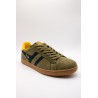 Baskets Gola Équipe II homme – Kaki, marine et jaune