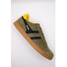 Baskets Gola Équipe II homme – Kaki, marine et jaune