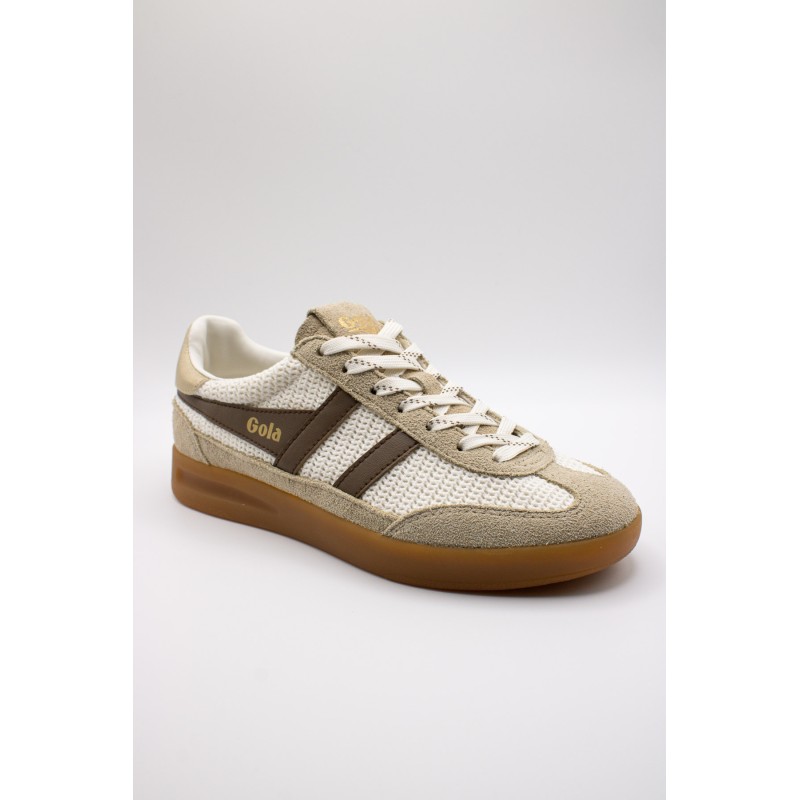 Cyclone Zephyr Gola femme – Sneakers crochet beige et marron tendance