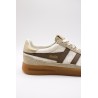 Cyclone Zephyr Gola femme – Sneakers crochet beige et marron tendance