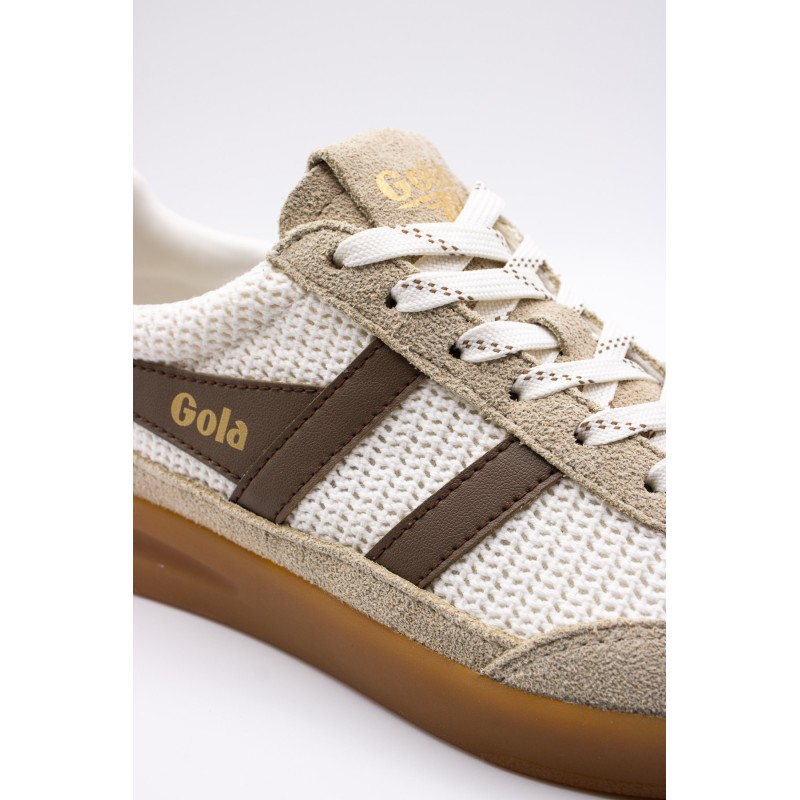 Cyclone Zephyr Gola femme – Sneakers crochet beige et marron tendance