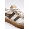 Cyclone Zephyr Gola femme – Sneakers crochet beige et marron tendance