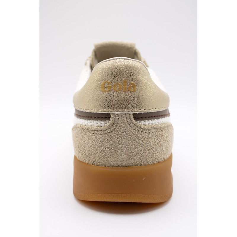 Cyclone Zephyr Gola femme – Sneakers crochet beige et marron tendance