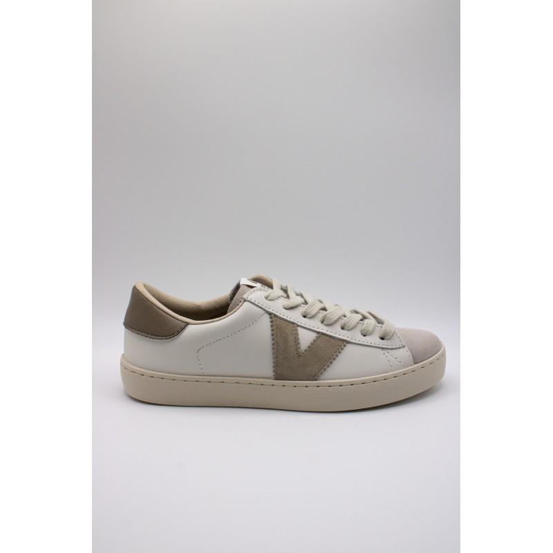 Berlin blanches & beige  - Baskets VICTORIA unisexes