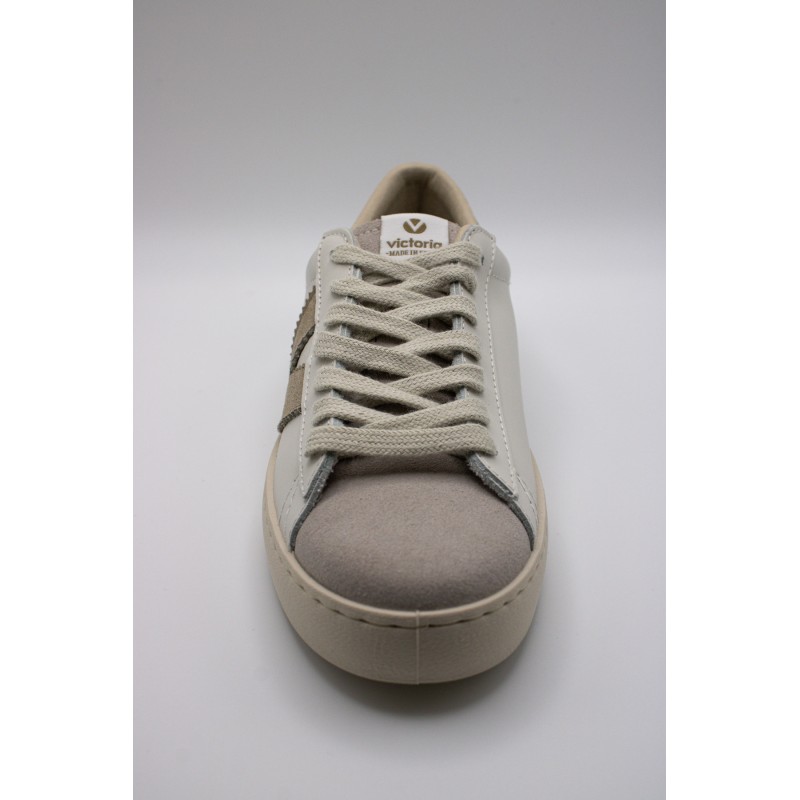 Berlin blanches & beige  - Baskets VICTORIA unisexes