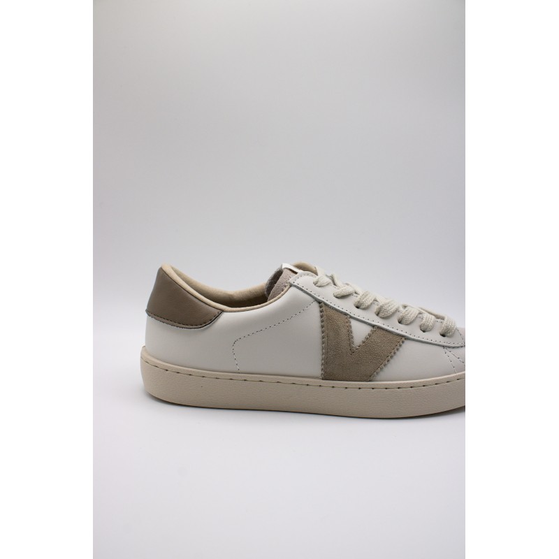 Berlin blanches & beige  - Baskets VICTORIA unisexes