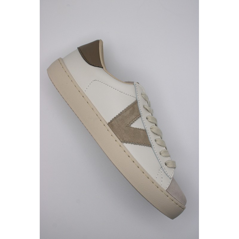 Berlin blanches & beige  - Baskets VICTORIA unisexes