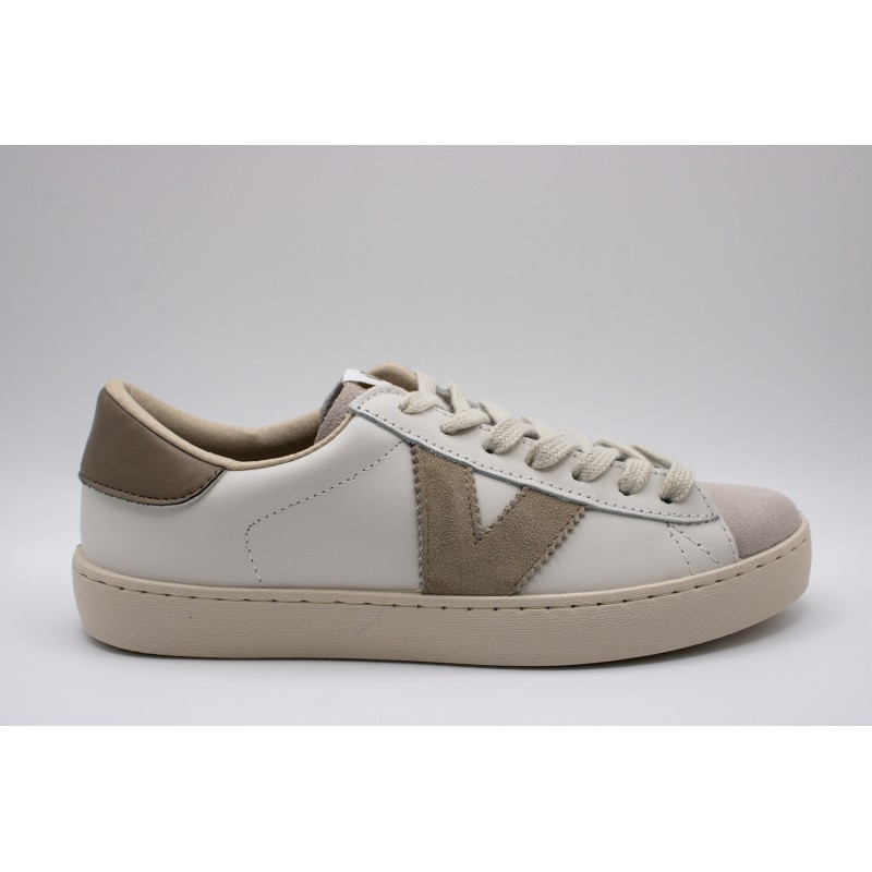 Berlin blanches & beige  - Baskets VICTORIA unisexes