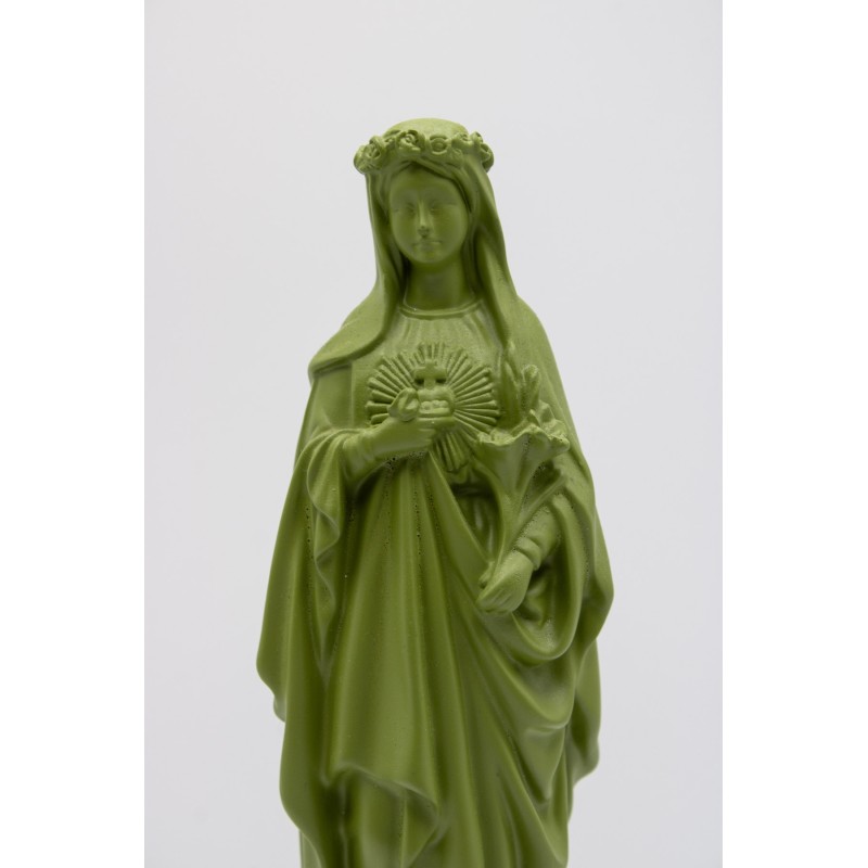 Statue Marie aux fleurs kaki 22 cm | JVV