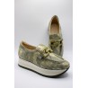 Mocassins Cloé 7.78.87/004 ajourés militaire femme