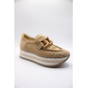 Mocassins femme Cloé 7.78.90/002 ajourés noisette