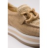 Mocassins femme Cloé 7.78.90/002 ajourés noisette