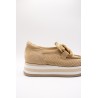 Mocassins femme Cloé 7.78.90/002 ajourés noisette