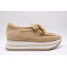 Mocassins femme Cloé 7.78.90/002 ajourés noisette