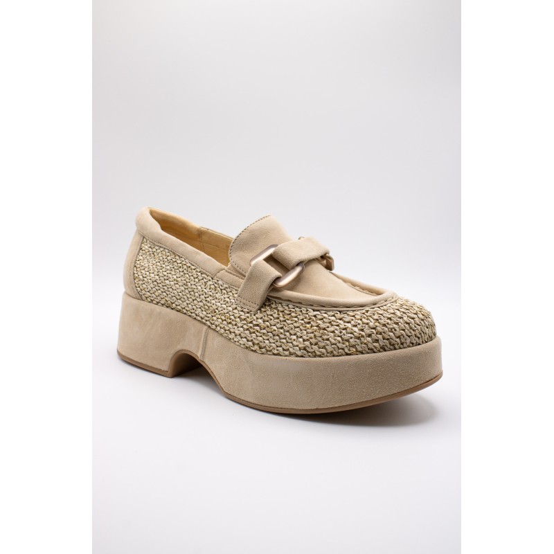 Mocassins Softwaves 9.07.06/001 sable platine femme