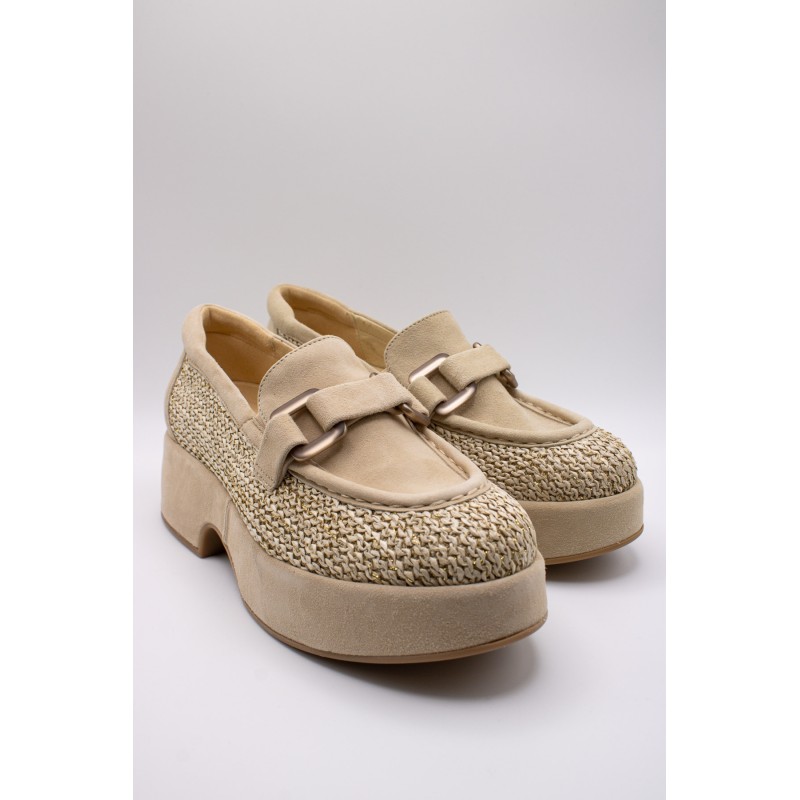 Mocassins Softwaves 9.07.06/001 sable platine femme