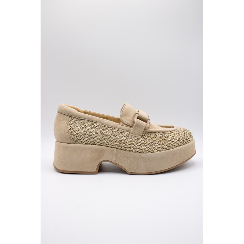 Mocassins Softwaves 9.07.06/001 sable platine femme