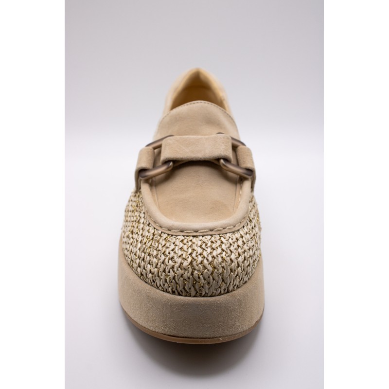 Mocassins Softwaves 9.07.06/001 sable platine femme