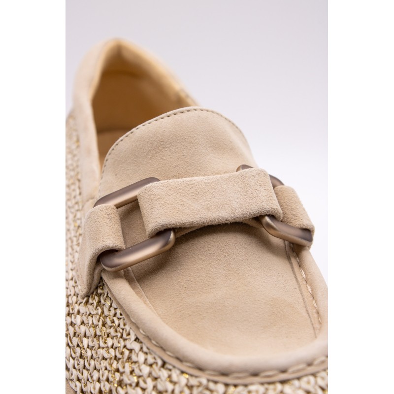 Mocassins Softwaves 9.07.06/001 sable platine femme