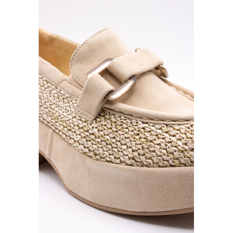 Mocassins Softwaves 9.07.06/001 sable platine femme