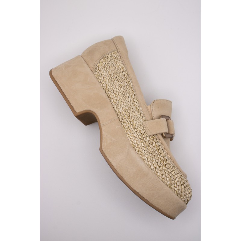 Mocassins Softwaves 9.07.06/001 sable platine femme