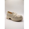 Mocassins Softwaves 9.07.07/010 cuir blanc cassé