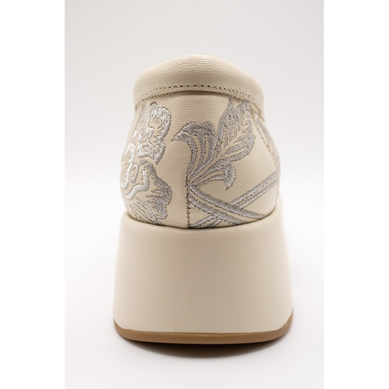 Mocassins Softwaves 9.07.07/010 cuir blanc cassé