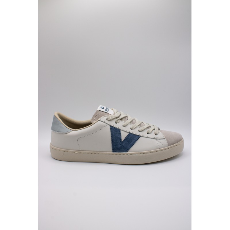 Berlin blanches & bleues - Baskets VICTORIA unisexes