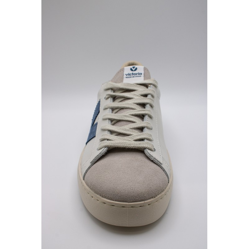 Berlin blanches & bleues - Baskets VICTORIA unisexes