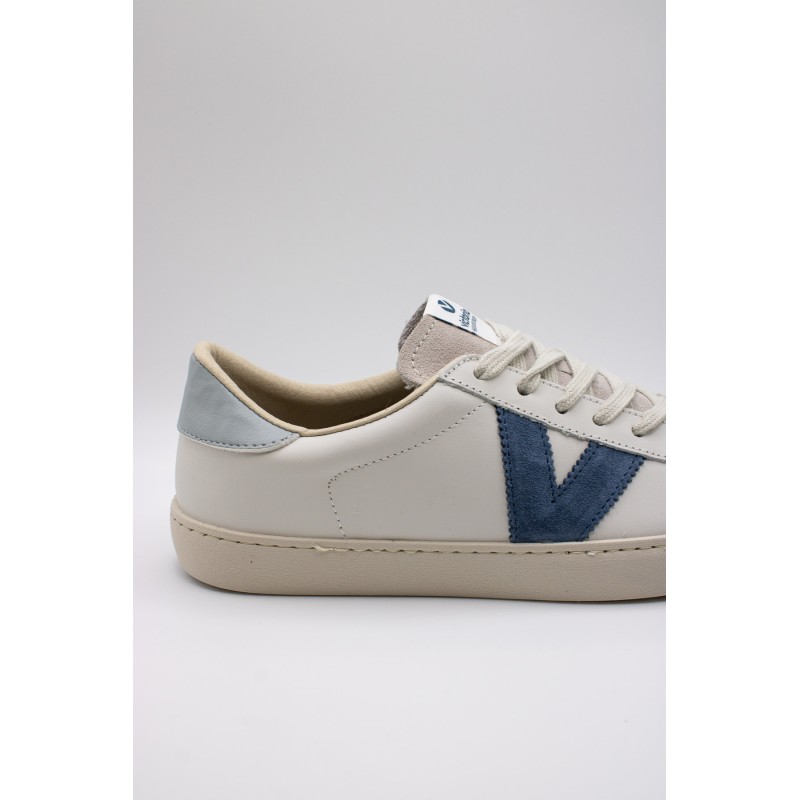 Berlin blanches & bleues - Baskets VICTORIA unisexes