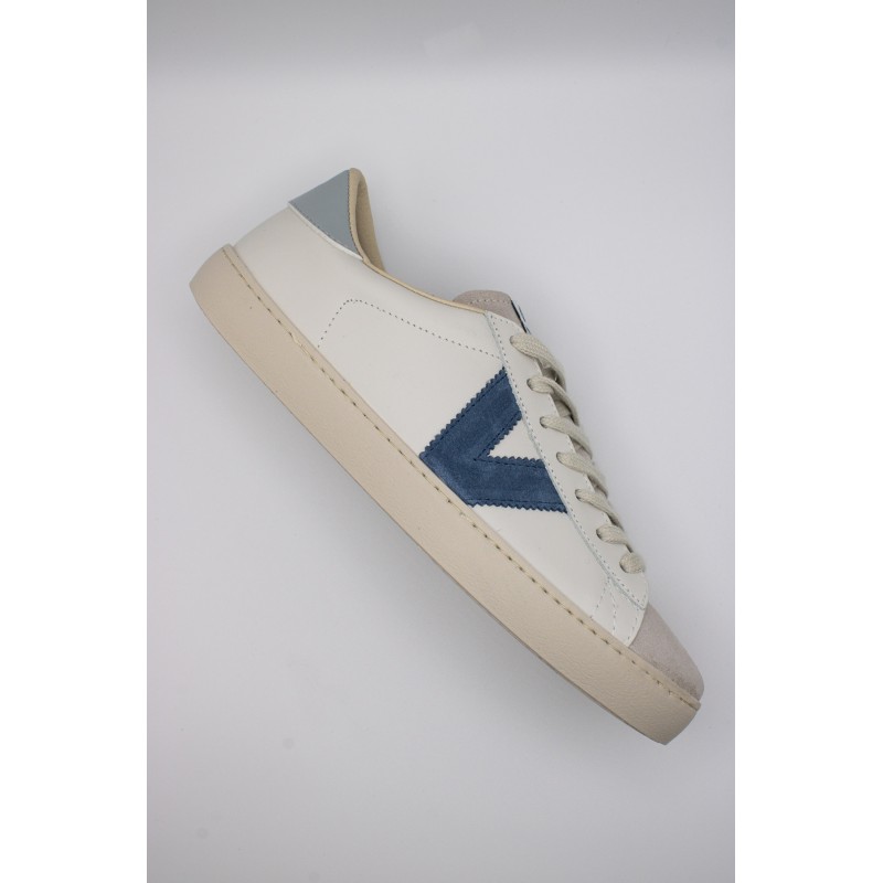 Berlin blanches & bleues - Baskets VICTORIA unisexes