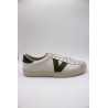 Berlin blanches & kaki - Baskets VICTORIA unisexes