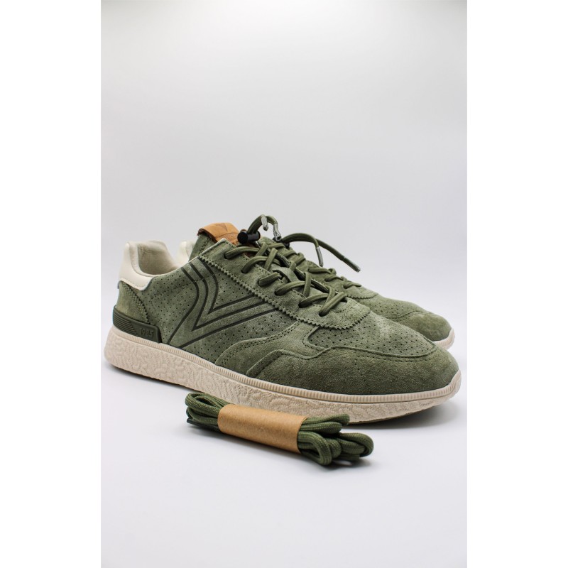 Baskets Victoria Anima 8805104 kaki homme rétro
