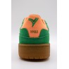 Baskets Smash Suede rétro vert et orange femme