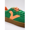 Baskets Smash Suede rétro vert et orange femme
