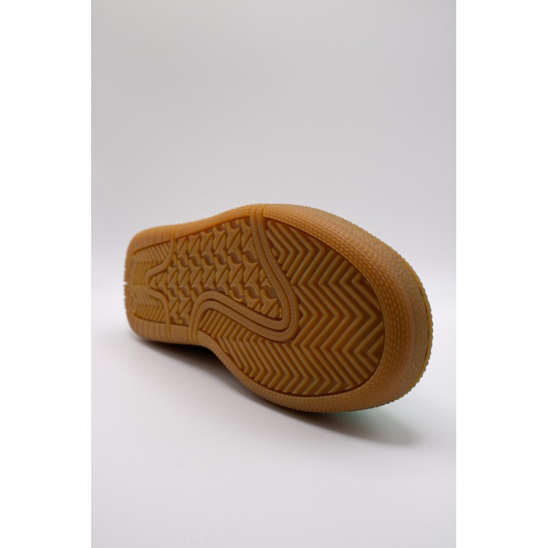 Baskets Smash Suede rétro vert et orange femme