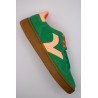 Baskets Smash Suede rétro vert et orange femme