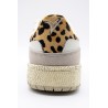 Baskets Victoria Smash Glam cuir et léopard femme