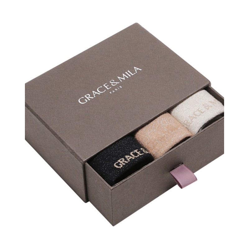 Coffret chaussettes lurex Twinkle Grace & Mila