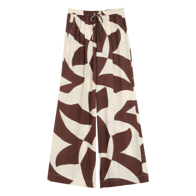 Pantalon large imprimé Veni chocolat Grace & Mila