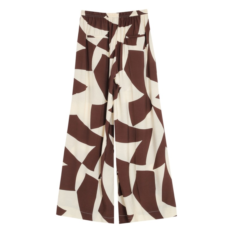 Pantalon large imprimé Veni chocolat Grace & Mila