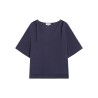 Top bleu marine Violon Grace & Mila manches courtes