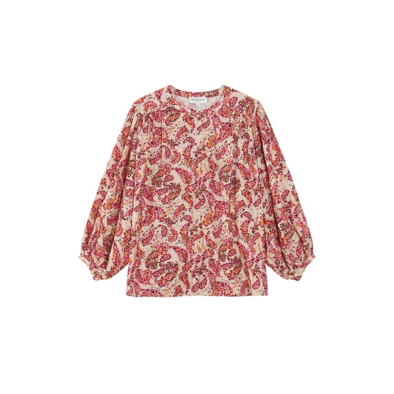 Blouse florale pêche Vezia Grace & Mila femme