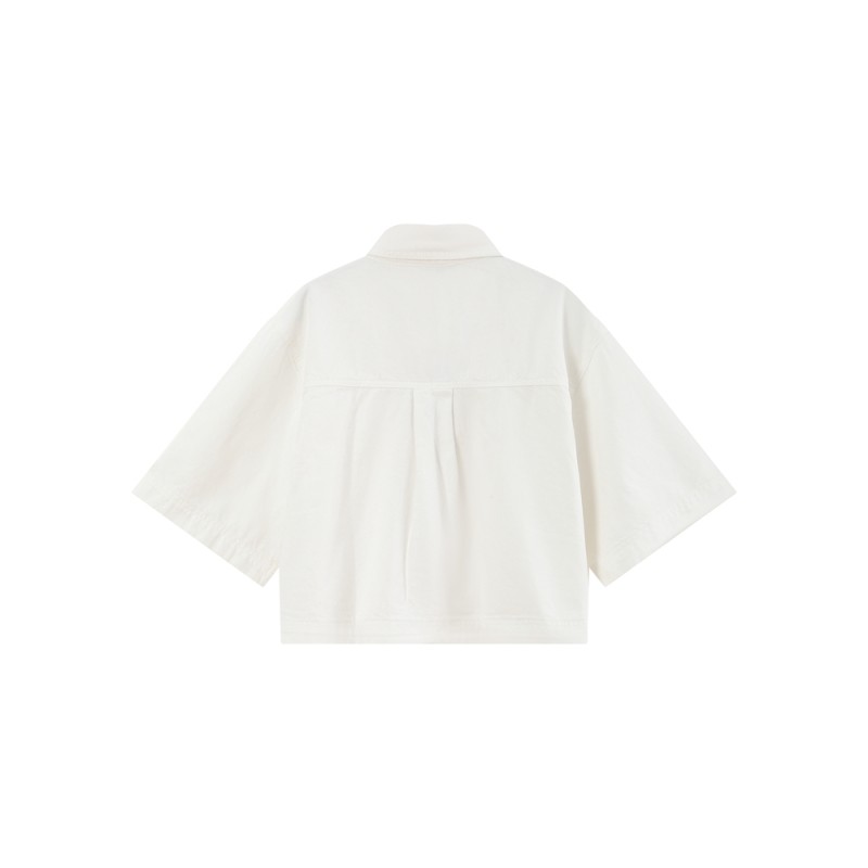 Chemise oversize denim blanche VITA Grace & Mila