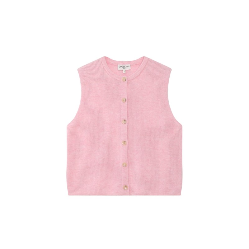 Gilet sans manches rose Vollando Grace & Mila