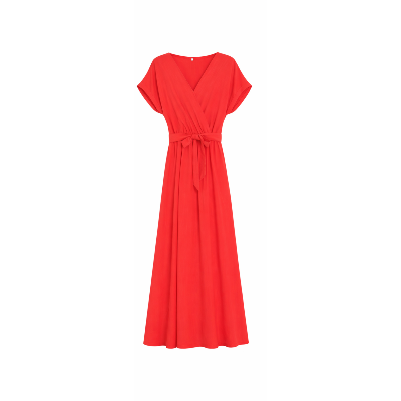 Grace et Mila robe longue sanguine portefeuille femme