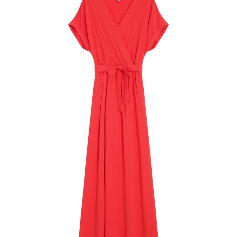 Grace et Mila robe longue sanguine portefeuille femme
