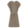 Robe courte kaki col V femme Grace & Mila